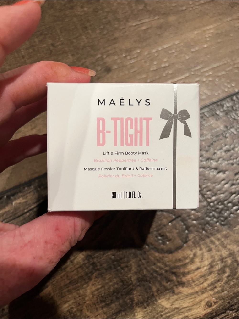 MAËLYS B-TIGHT Lift & Firm Booty Mask — Pink & White